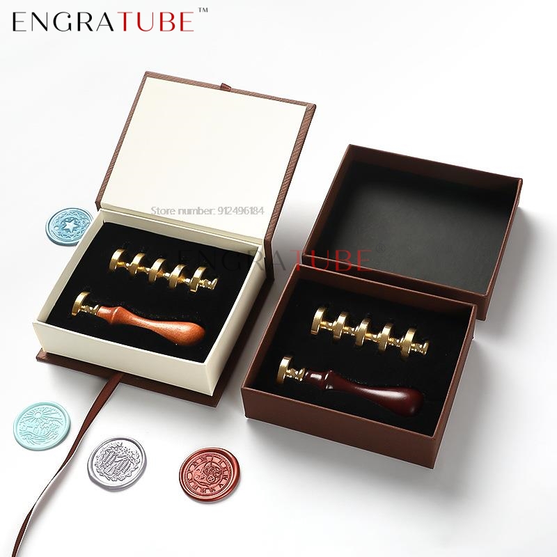 Wax Seal Stamp Set - 6 teste di timbro con sigillo